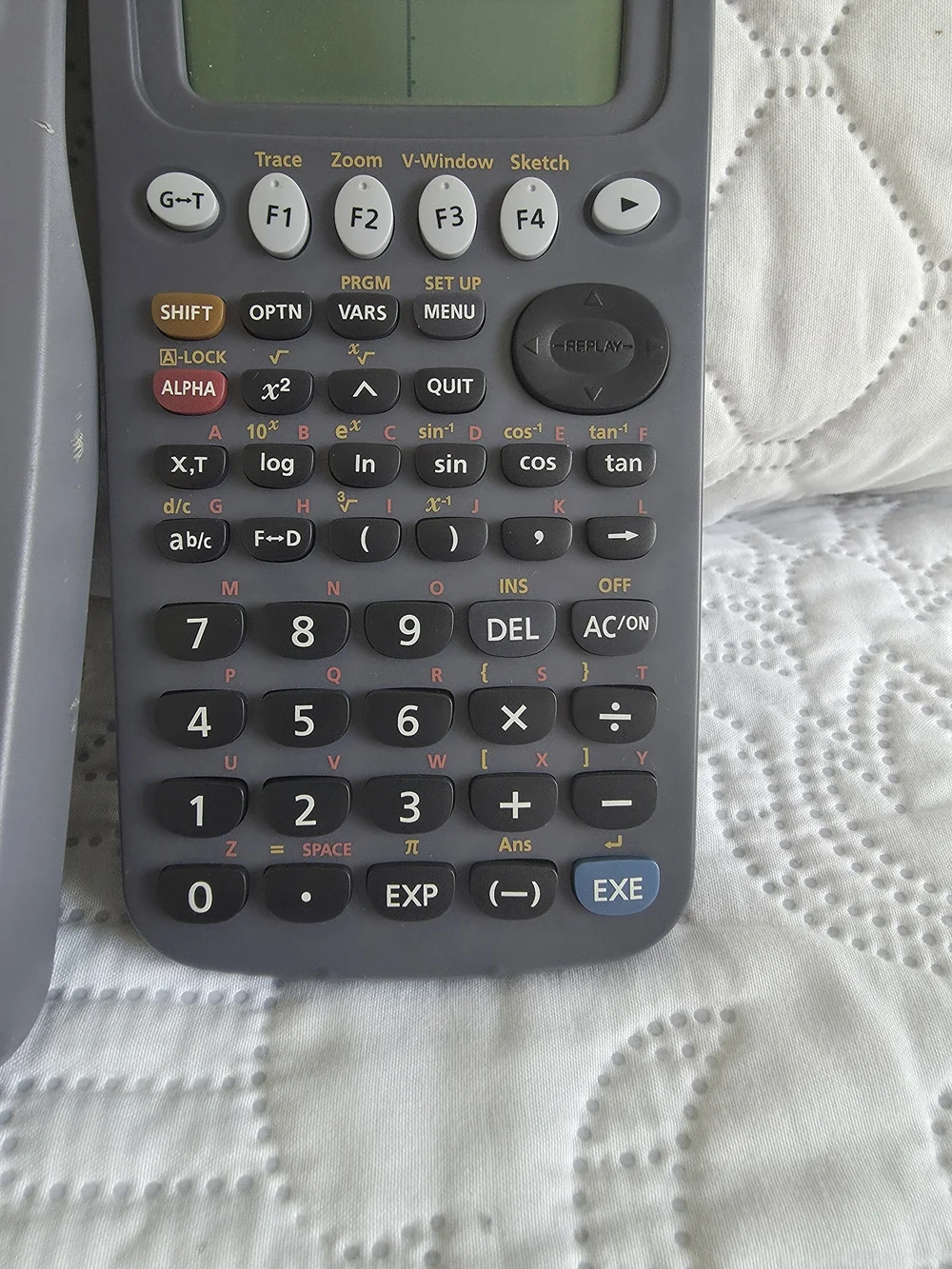 Casio Gray Graphing Calculator with Removable Cover